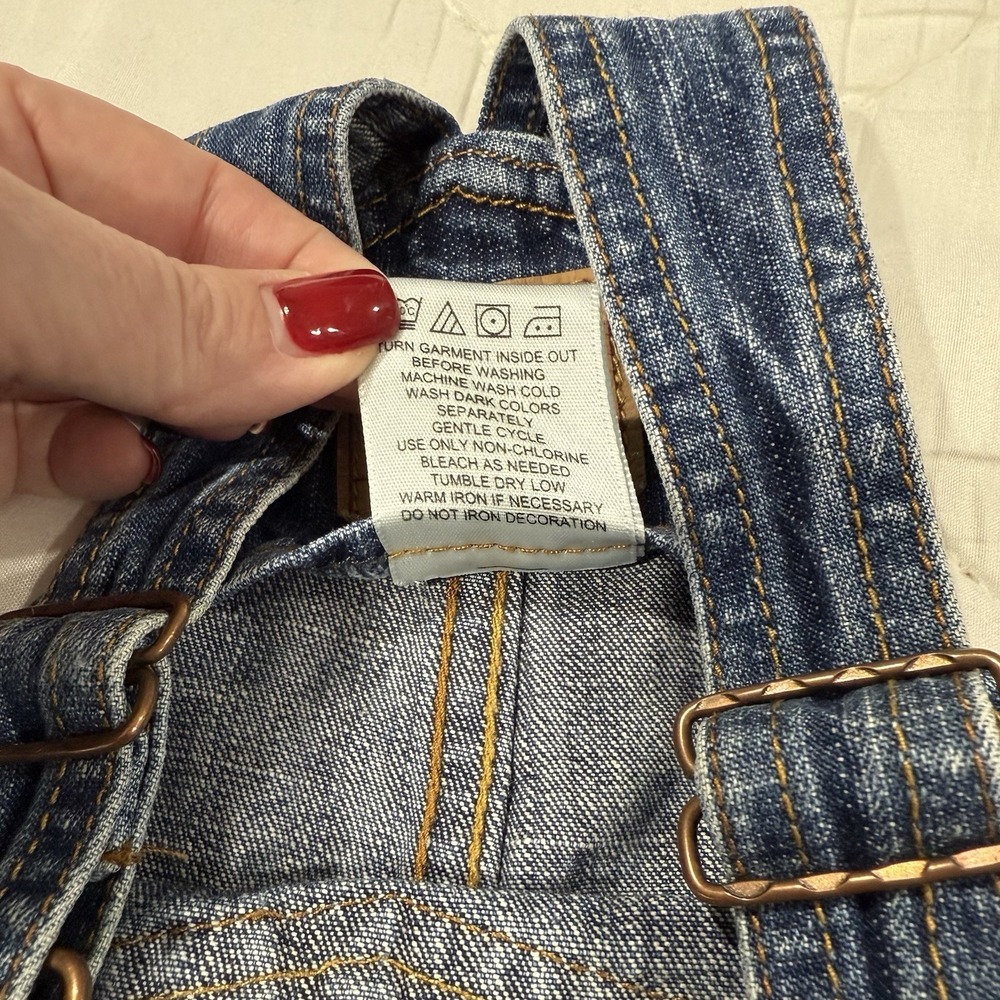 Levi's Strauss Signature Overalls Shortalls Denim Infant Toddler Size 18 Months - Picture 12 of 12